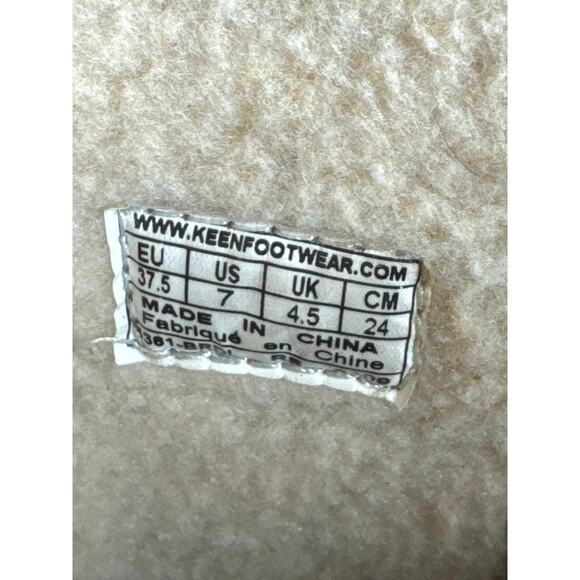 Keen Kaley Nubuck Leather Faux Toggle Closure Sherpa Boots Women’s Size 7 - Picture 7 of 8